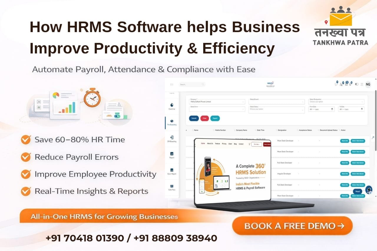 How HRMS Software Helps Businesses Improve Productivity and Efficiency